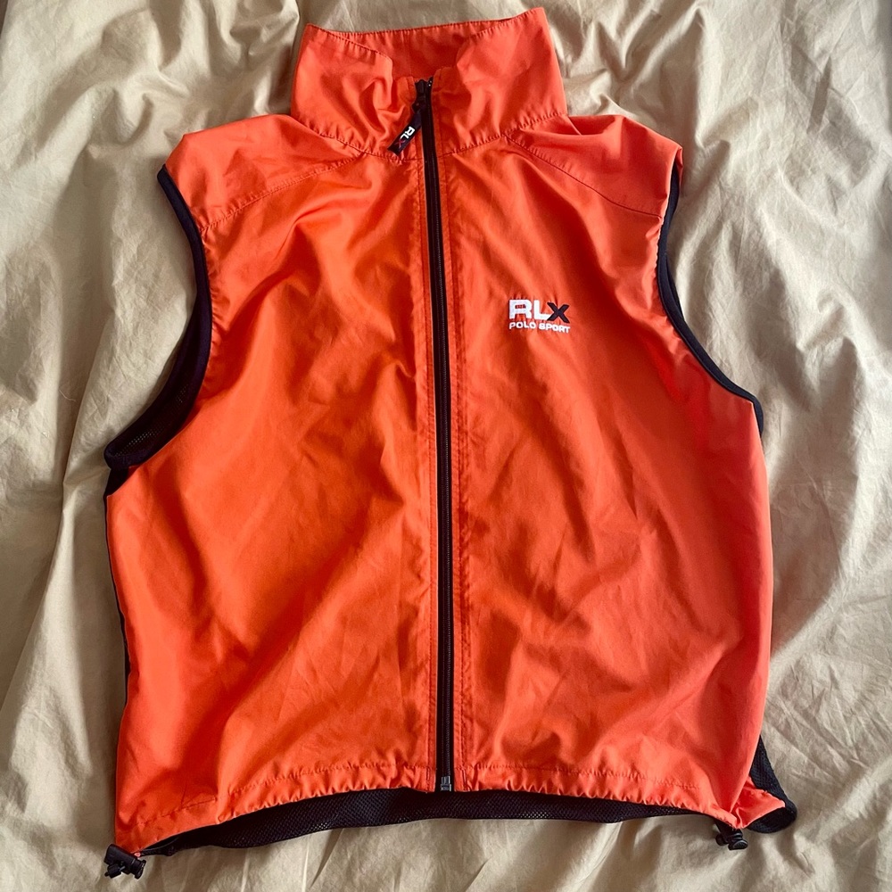 RLX Ralph Lauren Orange Sleeveless Wind Vest
